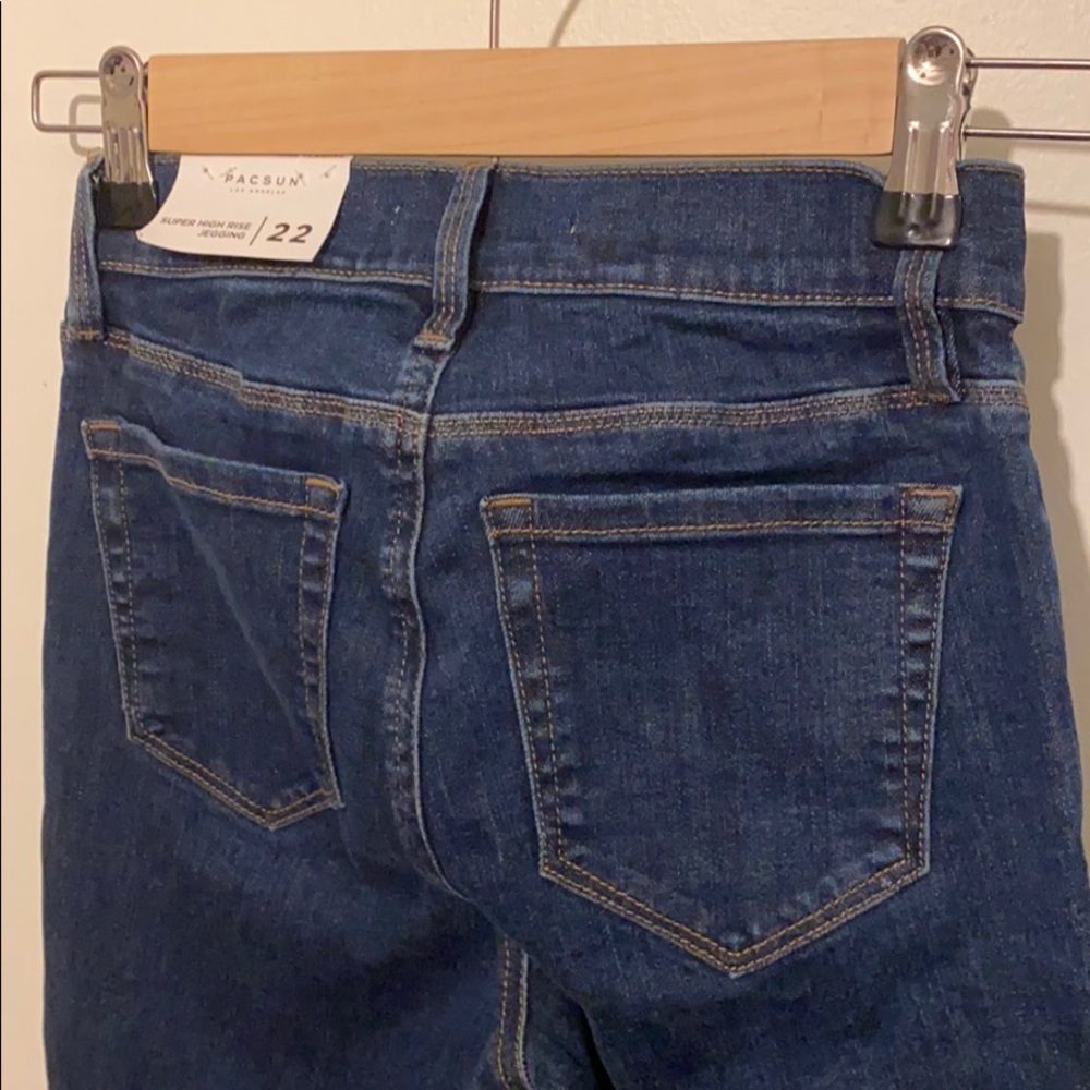 PacSun dark denim super high rise jeggings jeans